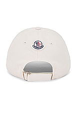 Moncler Baseball Cap in Antique White, view 2, click to view large image.