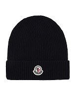 Moncler Beanie in Black, view 2, click to view large image.