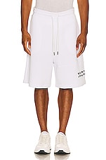 Moncler Sweat Shorts in White, view 4, click to view large image.