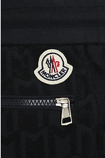 Moncler Sweat Short in Dark Navy Blue, view 3, click to view large image.