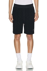 Moncler Sweat Short in Dark Navy Blue, view 4, click to view large image.