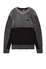Moncler Crewneck Sweater in Grey, view 1, click to view large image.