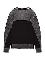 Moncler Crewneck Sweater in Grey, view 2, click to view large image.