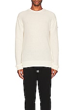 Moncler Crewneck Sweater in White, view 4, click to view large image.
