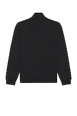 Moncler T-neck Jersey Pullover in Black, view 2, click to view large image.