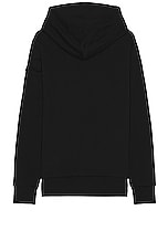 Moncler Logo Hoodie in Black, view 2, click to view large image.