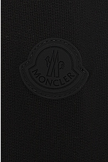 Moncler Logo Hoodie in Black, view 3, click to view large image.
