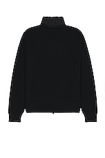 Moncler Zip Sweater Cardigan in Black, view 2, click to view large image.
