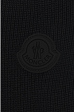 Moncler Zip Sweater Cardigan in Black, view 3, click to view large image.