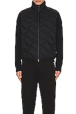 Moncler Zip Sweater Cardigan in Black, view 4, click to view large image.