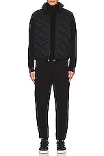 Moncler Zip Sweater Cardigan in Black, view 5, click to view large image.