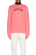 Moncler Logo Sweater in Desert Rose, view 4, click to view large image.