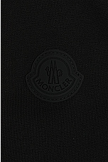 Moncler T Neck Jersey in Black, view 3, click to view large image.