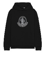 Moncler Hoodie in Black, view 1, click to view large image.