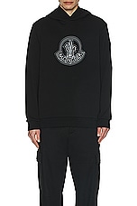 Moncler Hoodie in Black, view 4, click to view large image.
