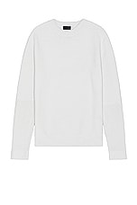 Moncler Shoulder Logo Sweater in Grey, view 1, click to view large image.
