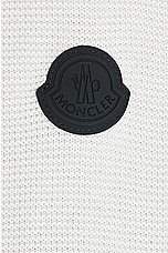 Moncler Shoulder Logo Sweater in Grey, view 3, click to view large image.