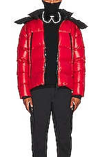 Moncler Zubair Jacket in Red, view 5, click to view large image.