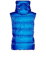 Moncler Lawu Vest in Blue, view 2, click to view large image.