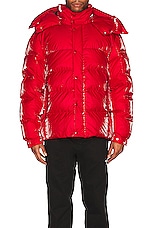 Moncler Verdon Jacket in Red, view 6, click to view large image.