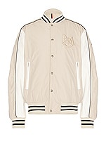 Moncler Detian Bomber in Beige, view 1, click to view large image.
