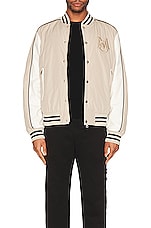 Moncler Detian Bomber in Beige, view 5, click to view large image.