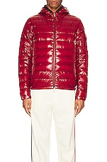 Moncler Galion Jacket in Red, view 5, click to view large image.