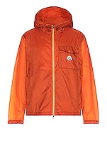Moncler Samakar Jacket in Orange, view 1, click to view large image.