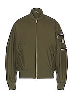 Moncler Bharani Bomber in Olive, view 1, click to view large image.