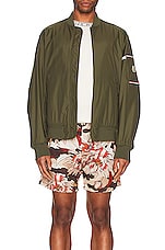 Moncler Bharani Bomber in Olive, view 5, click to view large image.