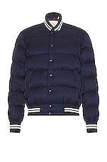 Moncler Dives Bomber Jacket in Blue, view 2, click to view large image.