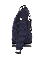 Moncler Dives Bomber Jacket in Blue, view 3, click to view large image.