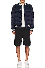 Moncler Dives Bomber Jacket in Blue, view 6, click to view large image.