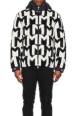 Moncler Mondego Jacket in White & Black, view 8, click to view large image.