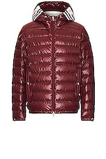 Moncler Cornour Jacket in Soft Burgundy, view 1, click to view large image.