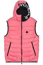 Moncler Nubiera Vest in Desert Rose, view 1, click to view large image.