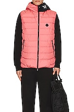 Moncler Nubiera Vest in Desert Rose, view 4, click to view large image.