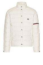 Moncler Colomb Jacket in Silk White, view 1, click to view large image.