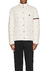 Moncler Colomb Jacket in Silk White, view 5, click to view large image.
