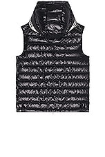 Moncler Clai Vest in Dark Navy Blue, view 2, click to view large image.