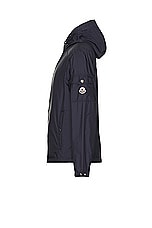 Moncler Etiache Jacket in Dark Navy Blue, view 3, click to view large image.