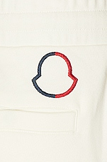 Moncler Sweat Bottoms in White, view 3, click to view large image.