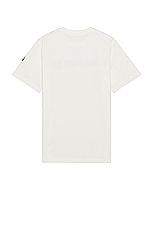 Moncler Short Sleeve Logo T-shirt in Silk White, view 2, click to view large image.