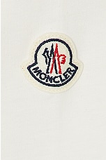 Moncler Short Sleeve Logo T-shirt in Silk White, view 3, click to view large image.