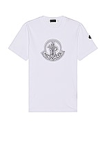 Moncler Graphic Tee in Brilliant White, view 1, click to view large image.