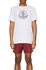 Moncler Graphic Tee in Brilliant White, view 4, click to view large image.