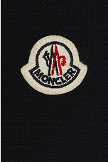 Moncler Short Sleeve Polo in Dark Navy, view 3, click to view large image.
