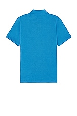Moncler Short Sleeve Polo in Azure, view 2, click to view large image.