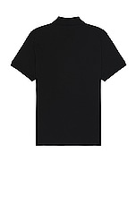 Moncler Short Sleeve Polo in Black, view 2, click to view large image.