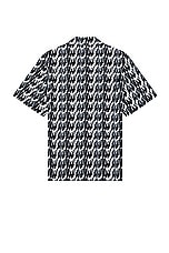 Moncler Short Sleeve Shirt in 3d Monogram Black, view 2, click to view large image.